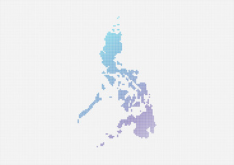 Philippines Map Vector (small dots objects)