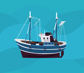 fishing boat in the sea