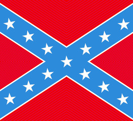 National flag of the Confederate States of America - vector illustration
