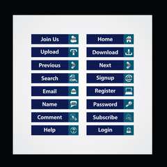 web and computing colorful web designing button template elements
