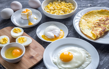 Different ways of cooking eggs