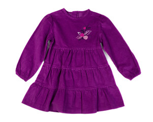 Purple velvet dress