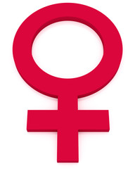 Fototapeta premium woman red symbol isolated on white background