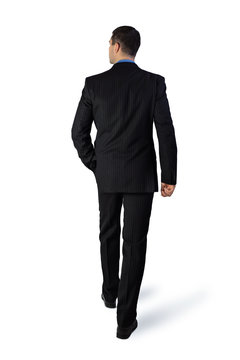 man in suit on a white background