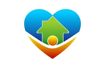 happy family icon logo