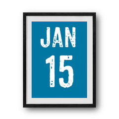 January calendar on the photo frame