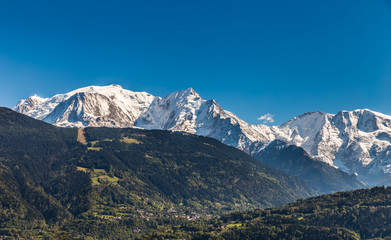 Fototapeta premium Mont Blanc,Maudit,Domes De Miage,Aig.de Bionnassay