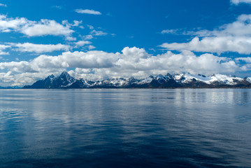 Fototapeta na wymiar Seascape Lofoten Islands in Norway