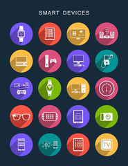 Vector Set Flat Square Icons