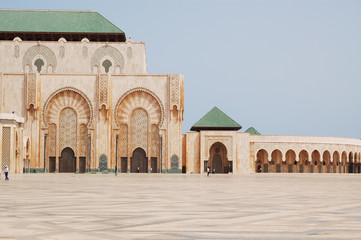 A fragment of the mosque Hassan II in Casablanca