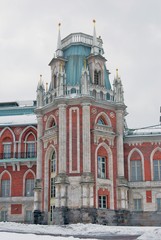 View of Tsaritsyno park in Moscow. Palace museum