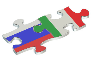 Italy and Russia puzzles from flags