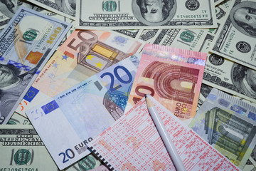 Win the lottery.On lottery ticket in Ukrainian written instructions on filling:options results;double result;handicap first team,second team handicap;more than a given number;less than a given number