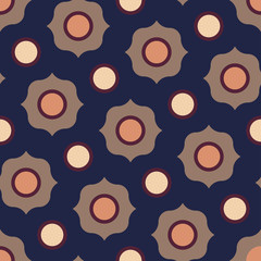 Vector modern seamless colorful geometry circle pattern, color abstract geometric background, pillow multicolored print, retro texture, hipster fashion design