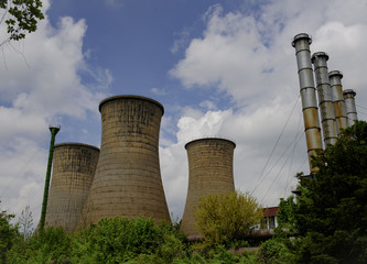 Cooling towers in rest