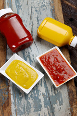 ketchup and mustard
