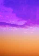 Sky with clouds in pastel colors, background, texture