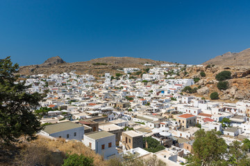 Fototapeta na wymiar Griechisches Dorf Lindos