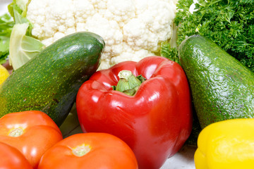close up of seasonal vegetables