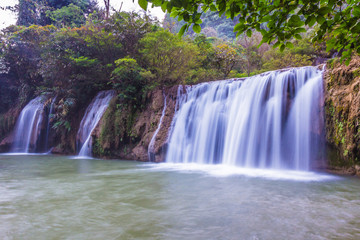 beautiful waterfalls  the 'Tee lor su'  in Thailand