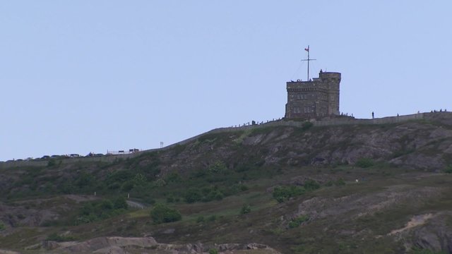 Cabot Tower sitting upon Signal Hill in St. John Harbour, Newfoundland.
