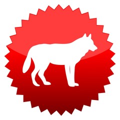 Red sun sign wolf