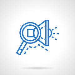 Search ads vector icon blue line style