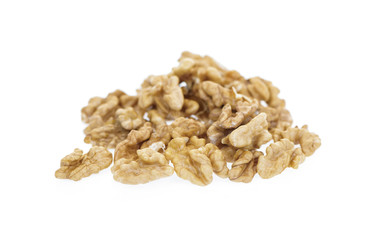 Walnuts isolated on white background