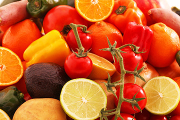 Naklejka na ściany i meble 新鮮な野菜と果物