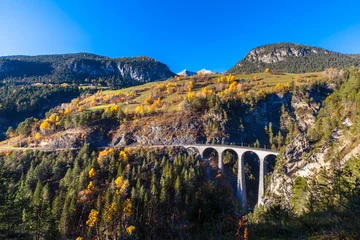 Photo sur Plexiglas Viaduc de Landwasser Landvasser Viaduct in the swiss alps