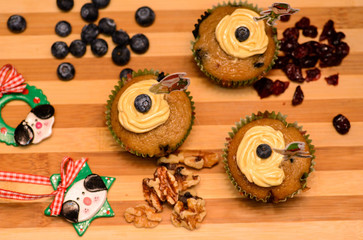 Vegan Christmas Decorated Cupcake