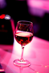 glass of rose wine