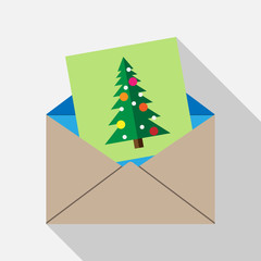 Envelope, Christmas greeting card