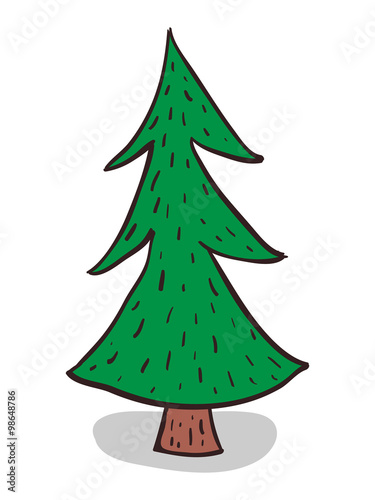 &quot;Hand-drawn fir-tree&quot; Stock image and royalty-free vector files on