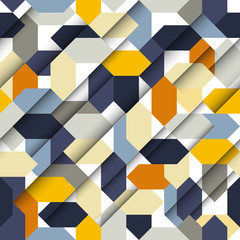 Seamless abstract paper geometric pattern