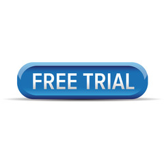 Free trial button vector blue