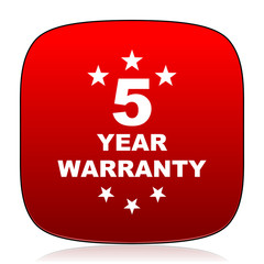 warranty guarantee 5 year icon
