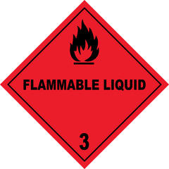 Flammable Liquids Warning Sign, warning symbol, stock photo