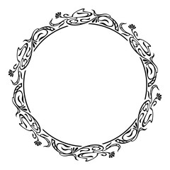 Round silhouette frame