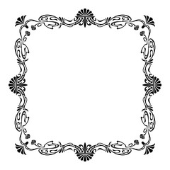 Elegant silhouette frame