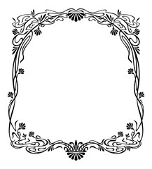 Elegant silhouette frame