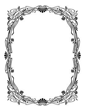 Elegant silhouette frame