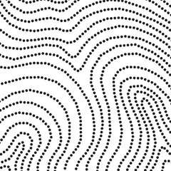 Ink hand drawn texture. Lines made of dots. Abstract wave background. Vector design elements.