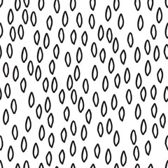 Hand drawn style abstract seamless pattern. Tiling repeat background in black and white.