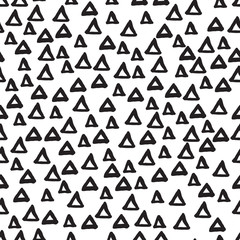 Hand drawn style abstract seamless pattern. Tiling repeat background in black and white.