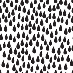 Hand drawn style abstract seamless pattern. Tiling repeat background in black and white.
