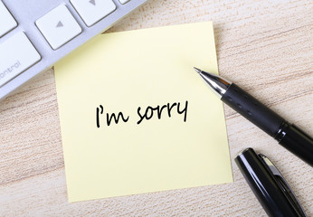 I am Sorry Note