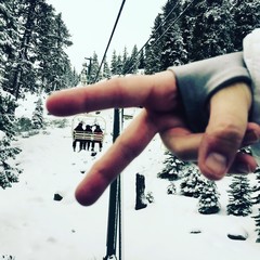 Peace out and snowboard