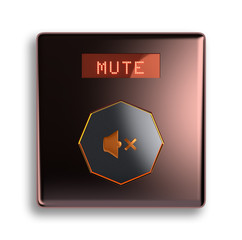 An icon symbolizing Mute or Silence (High resolution 3d render)