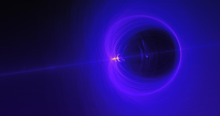 Abstract Background Lines Curves And Particles Blues And Yellow